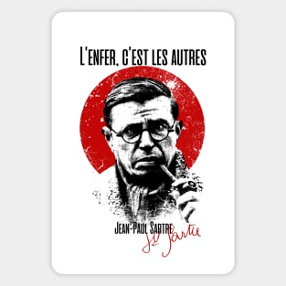 L'enfer, c'est les autres Jean Paul Sartre Quote Magnet